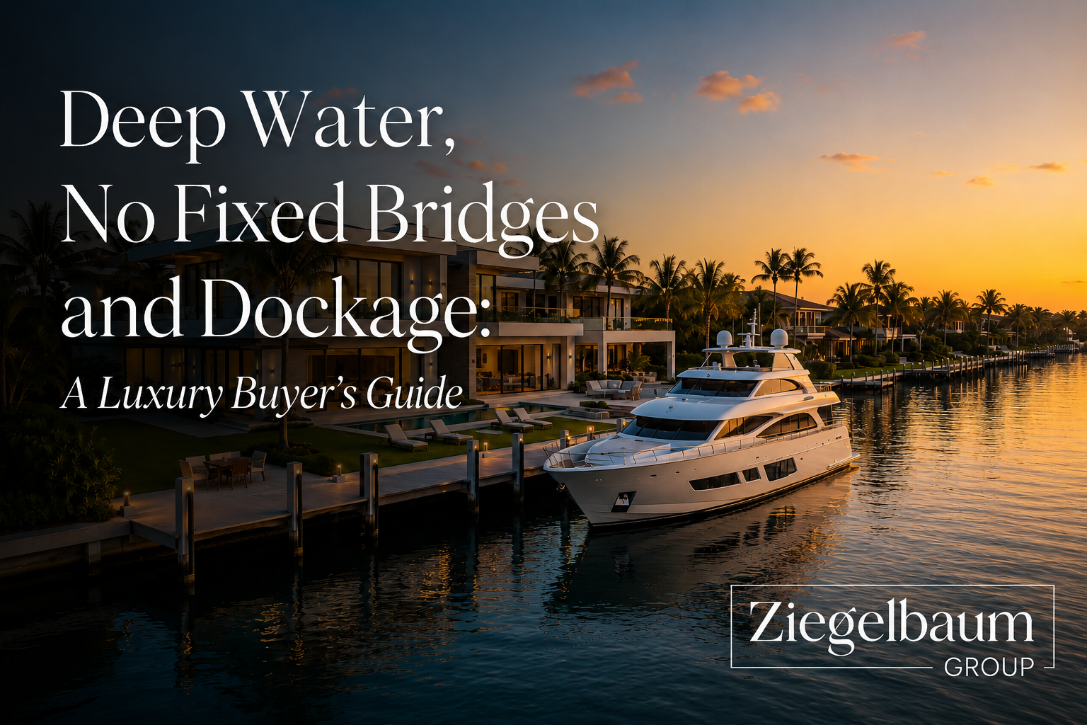 Deep Water, No Fixed Bridges and Dockage: A Luxury Buyer’s Guide